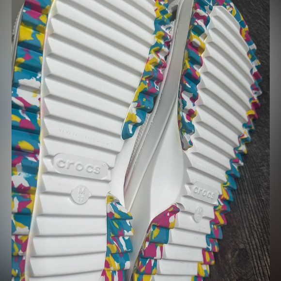 CROCS‎ CLASSIC HIKER SOLARIZED CLOG WHITE/MULTICOLOR Shoes Mens size 11 NWOT - Picture 5 of 6